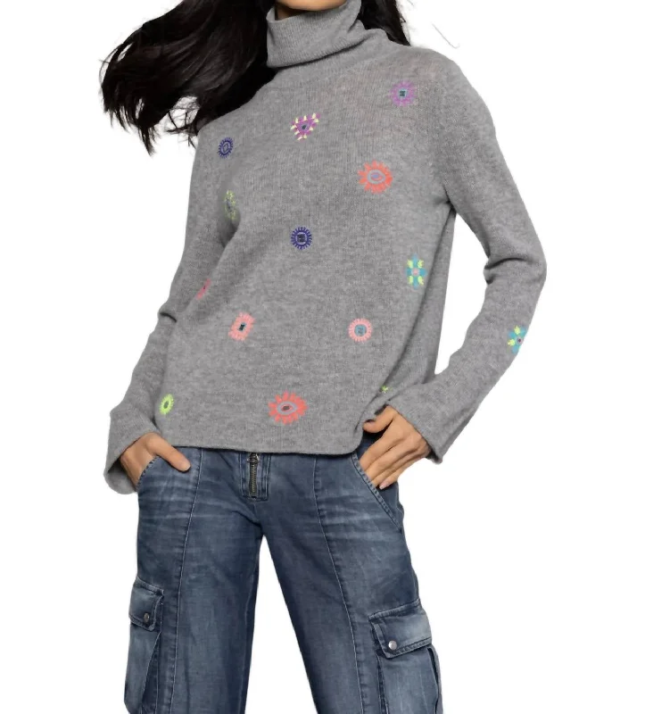 Lucky Charm Sweater In Heather Grey