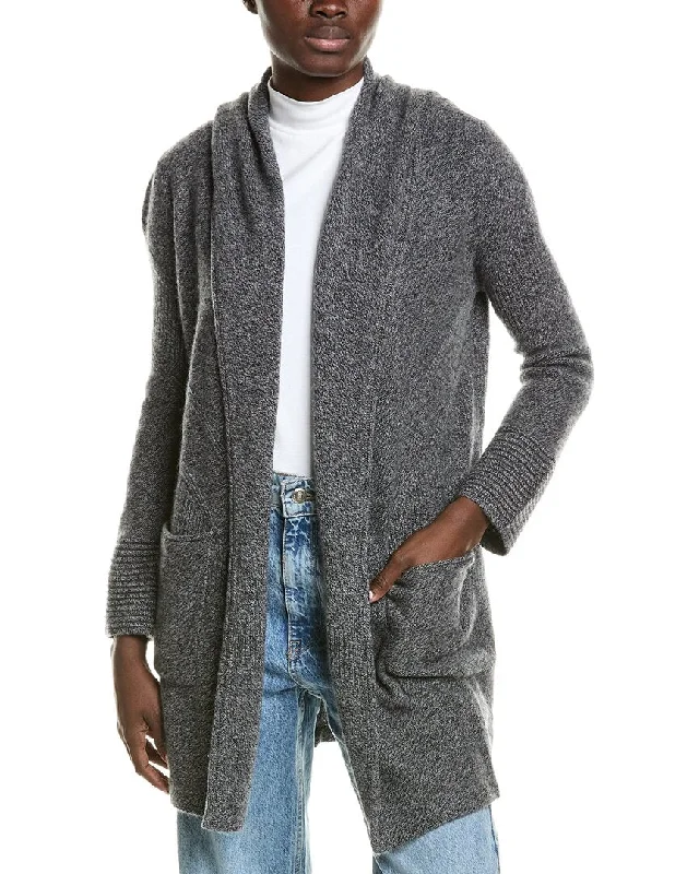 QUINN Hooded Cashmere Coatigan