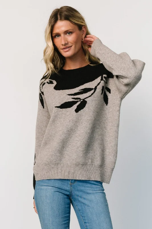 Teresa Sweater | Gray + Black