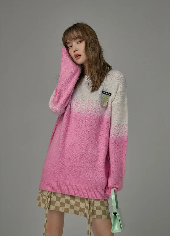 Fading Pink Long Knit Sweater