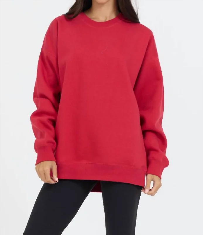 Proweave Crewneck Top In Red