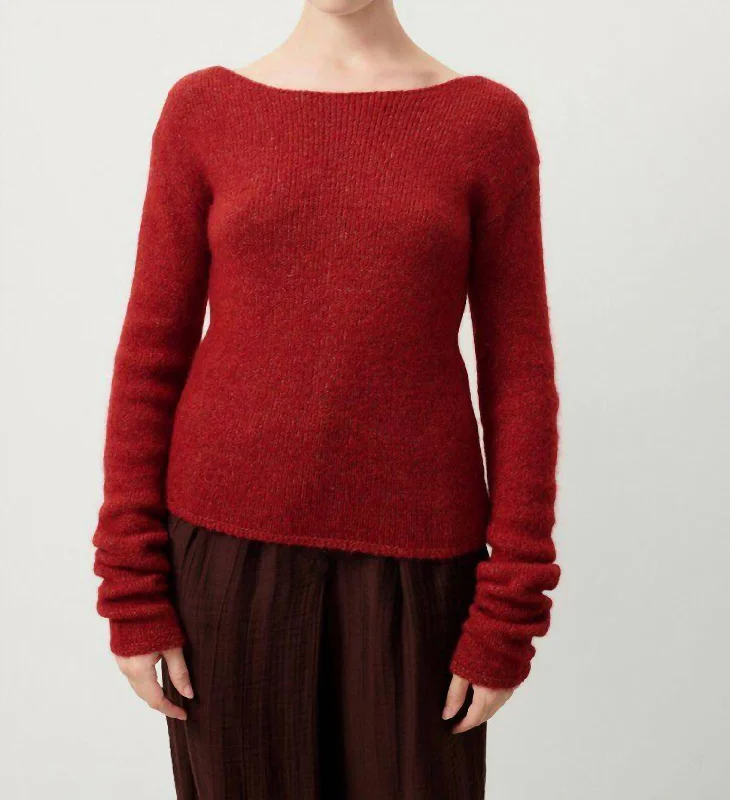 Women's East Jumper In Burgundy