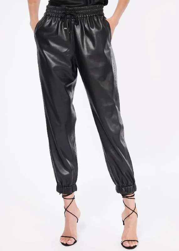 Celebrity Style Dalton Vegan Leather Pant In Black