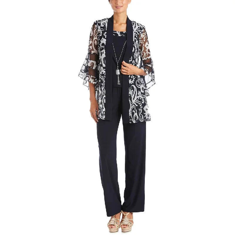 Cozy Fitting R&M Richards Womens Jacket Top Flared Pants