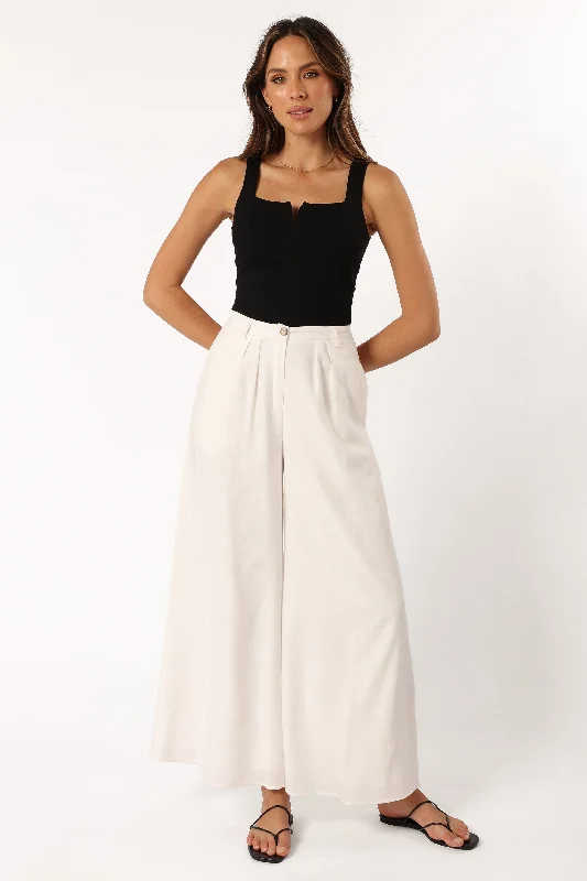 Comfortable And Simple Colleen Pant - White