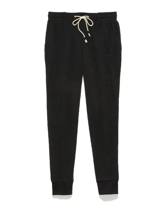 Fashion Elements Valeria Thermal Jogger In Black