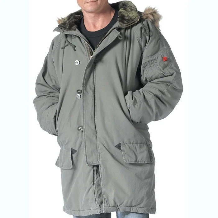 Warm And Comfortable Olive Drab - Military Vintage N-3B Parka