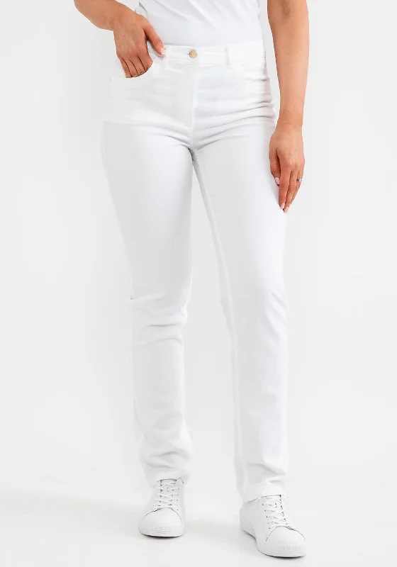 European Plan Zerres Gina Straight Leg Comfort Jeans, White