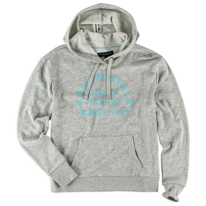 Aeropostale Womens New York Hoodie Sweatshirt, Grey, X-Small