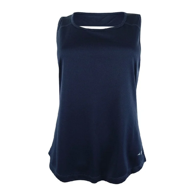 Grand Slam Women's Cutout-Back Tennis Tank Top (M, Peacock)