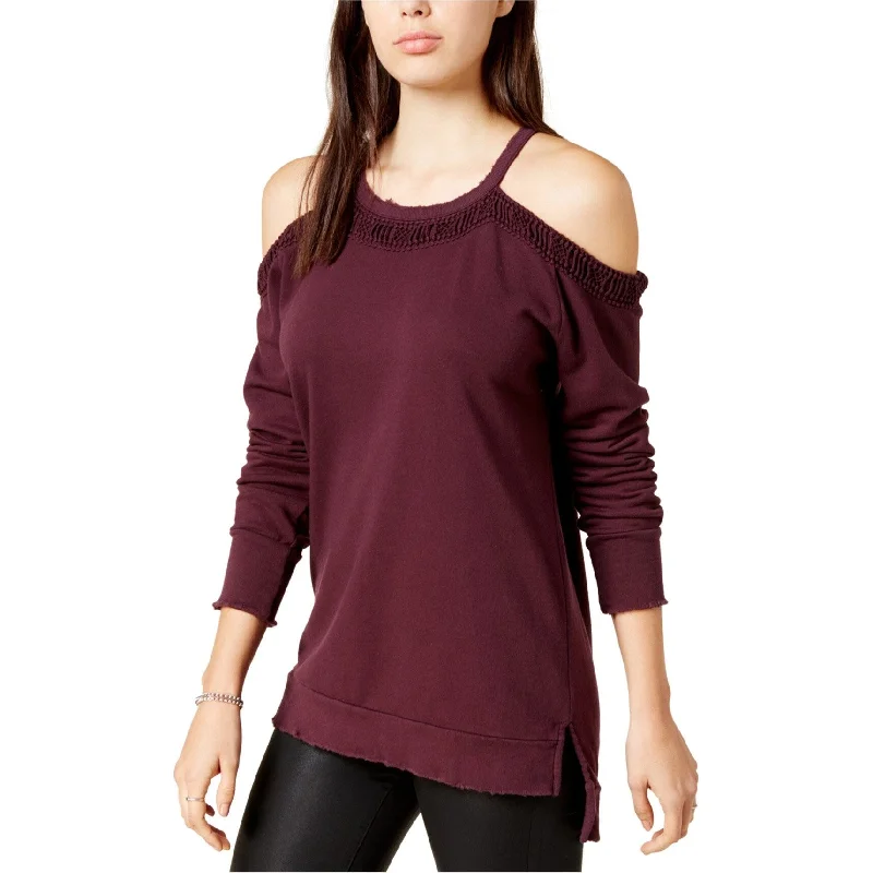 Joe's Womens Cold-Shoulder Sweatshirt, Purple, X-Small