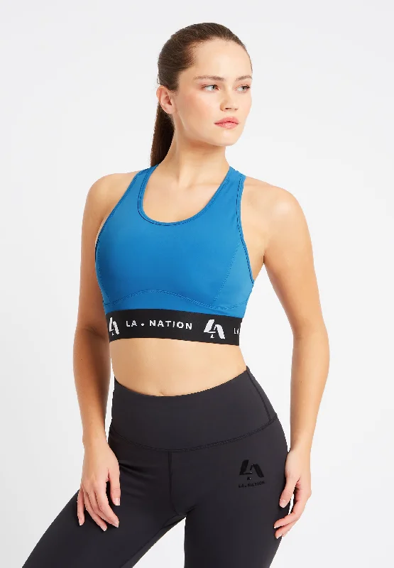 Signature Padded Sports Bra-Sapphire Blue