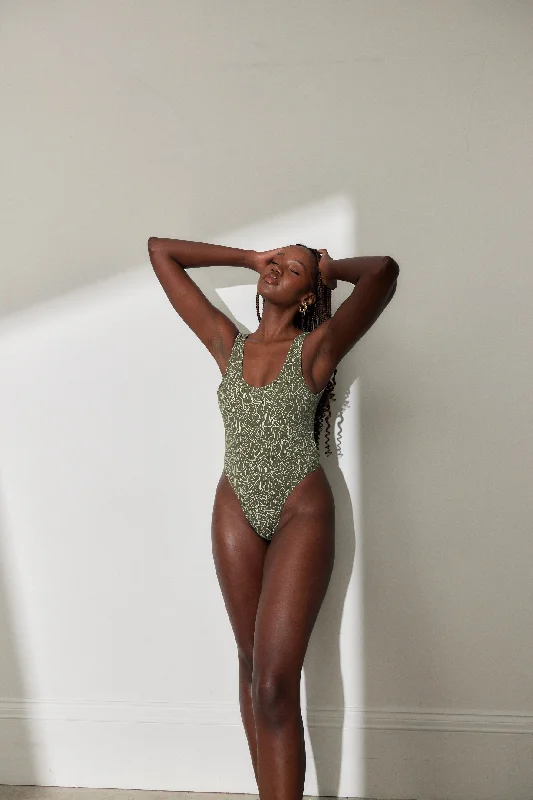 Silhouette Bodysuit - Olive