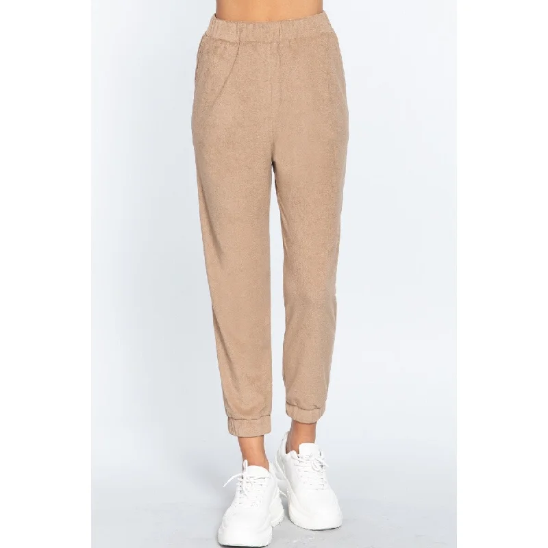 Terry Toweling Long Joggers Pants For Casual Outings and Lounging