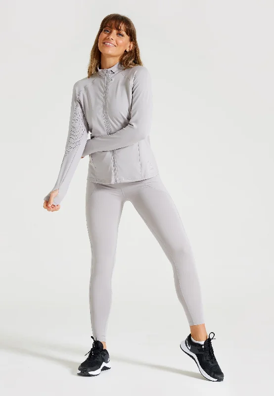 Ultra High Waisted 7/8 Length Gym Leggings-Grey