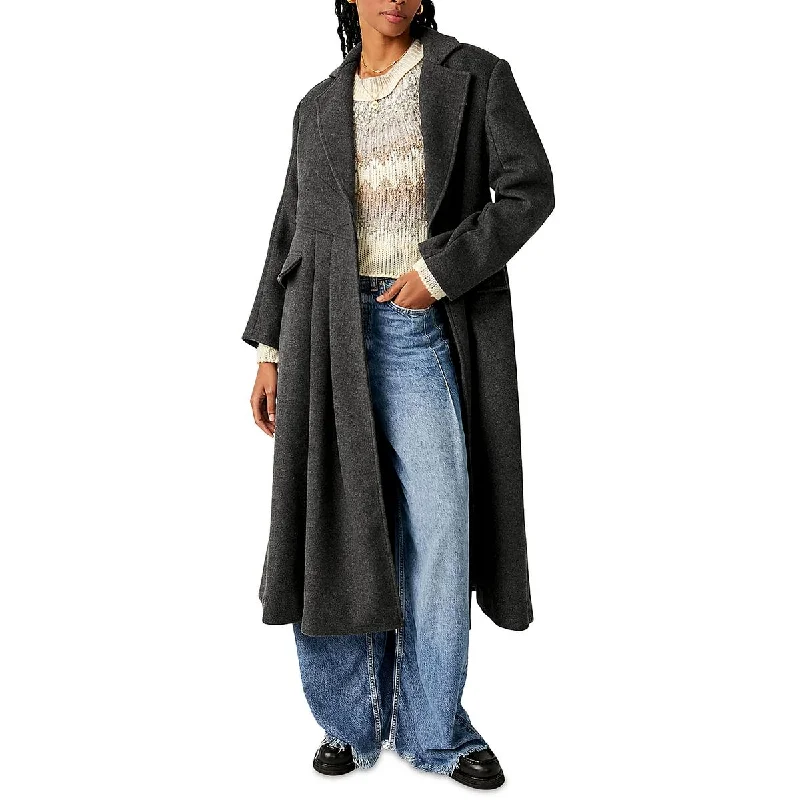 Free People Womens Victoria Wool Blend Maxi Overcoat