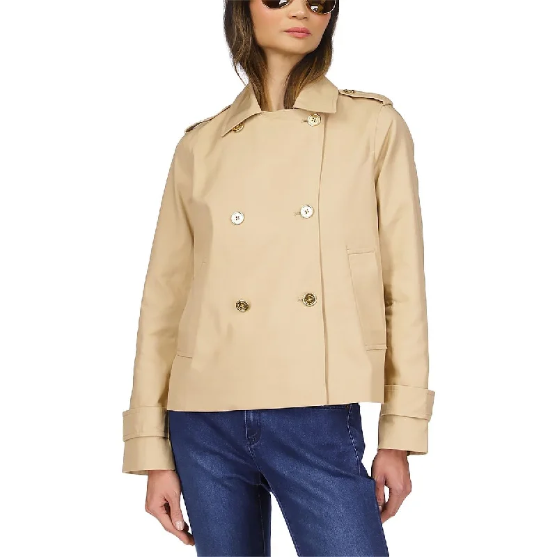 MICHAEL Michael Kors Womens Twill Cropped Pea Coat