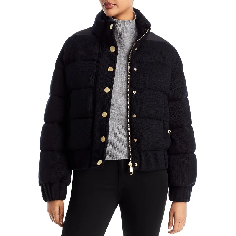 Nicole Benisti Womens Wool Cashmere Puffer Jacket