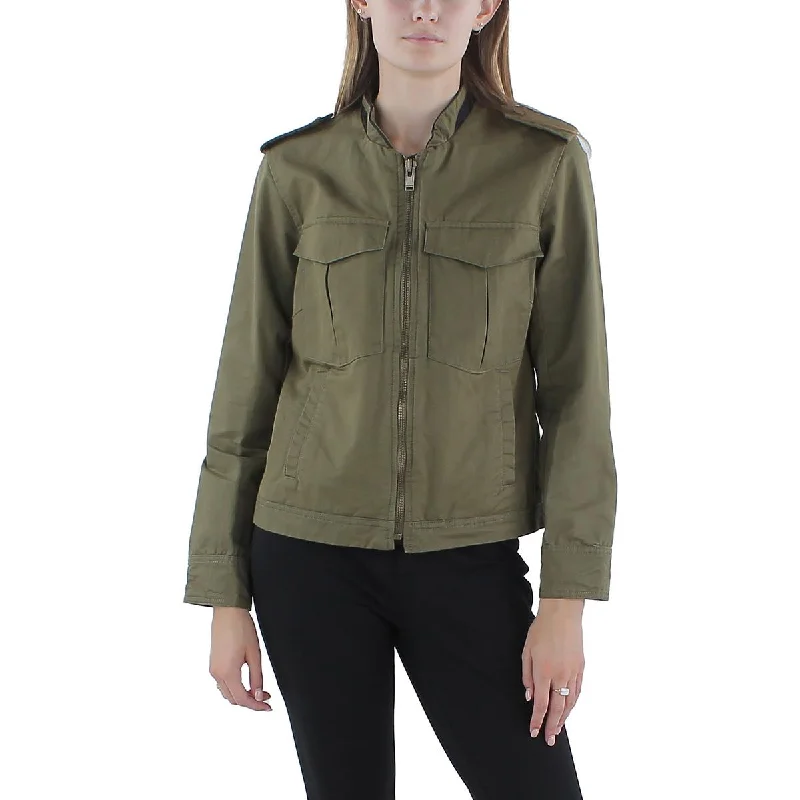 Zadig & Voltaire Womens Skull Military Embellished Shirt Jacket