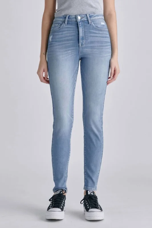 High Rise Ankle Skinny Jean In Medium Wash