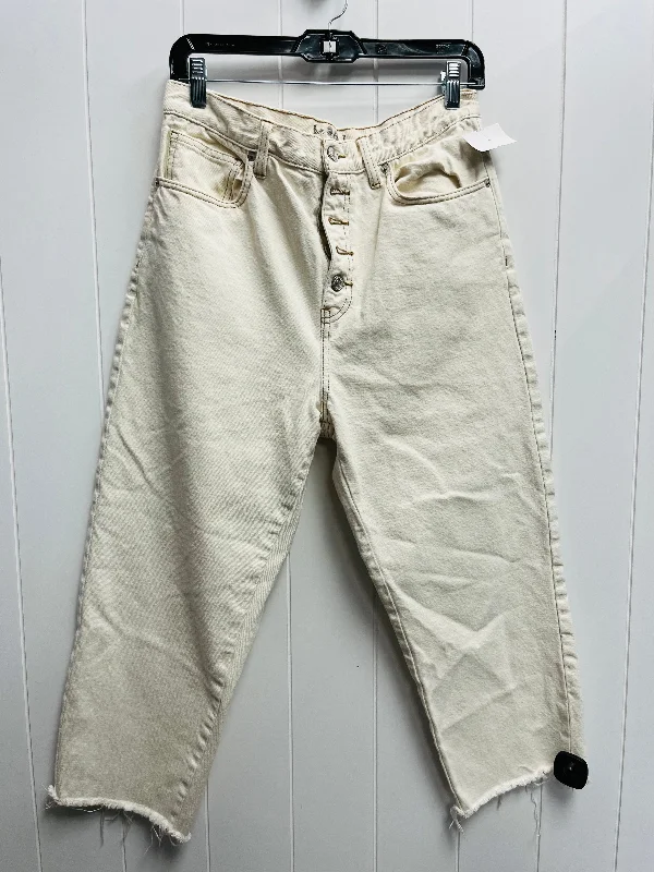 Jeans Cropped By We The Free In Cream, Size: 8