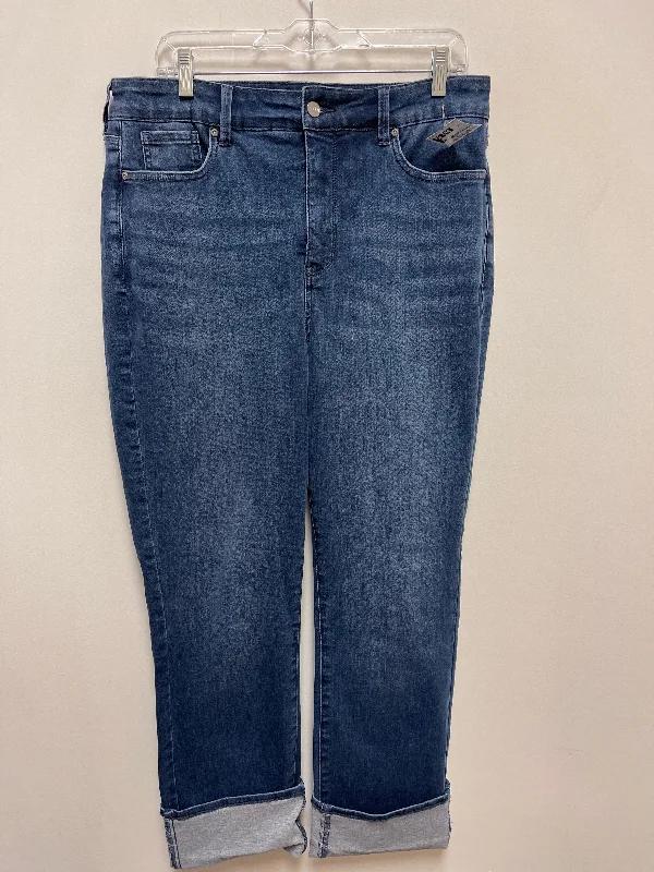 Jeans Straight By Not Your Daughters Jeans In Blue Denim, Size: 12