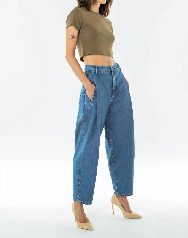 Rose Relaxed Pleat Pants In Salina