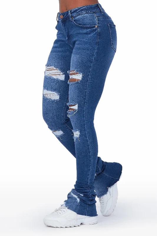 Carissa Med.Wash Super Stacked Jean