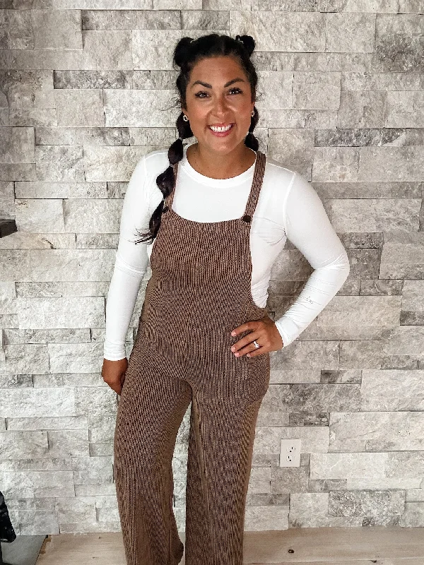 Time After Time Jumpsuit in Chestnut (S-XL)