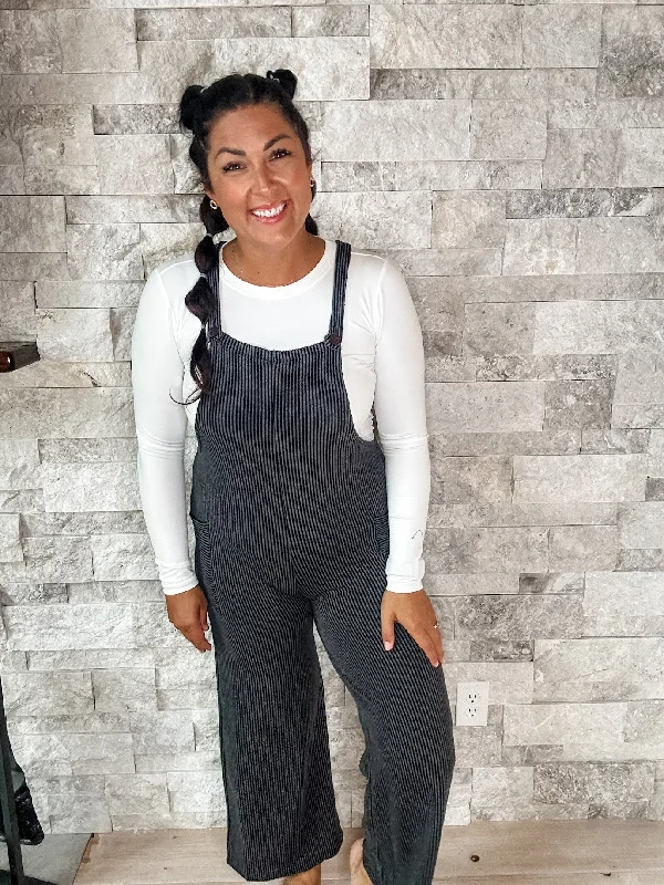 Time After Time Jumpsuit in Charcoal (S-XL)