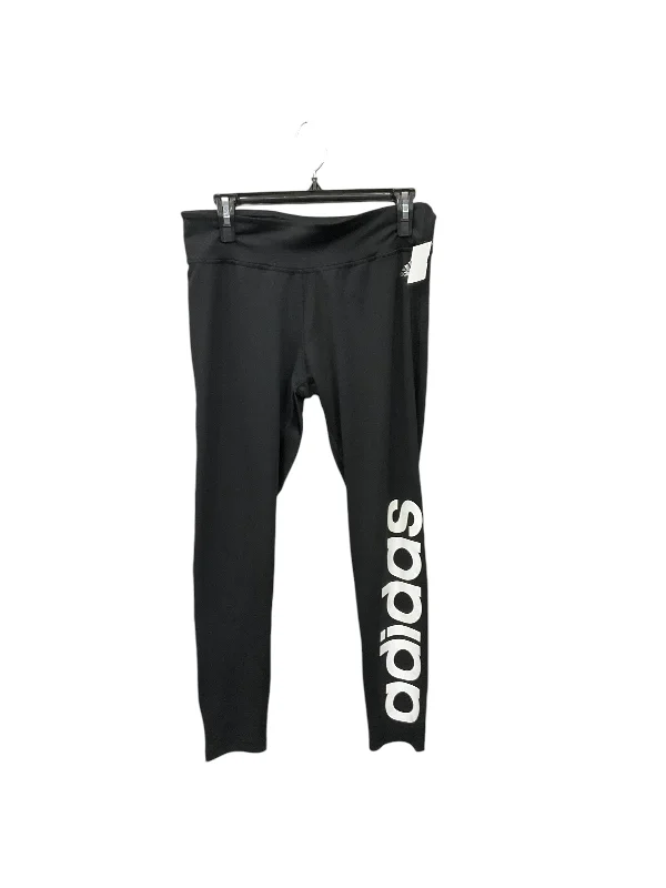 Athletic Leggings By Adidas In Black, Size: L