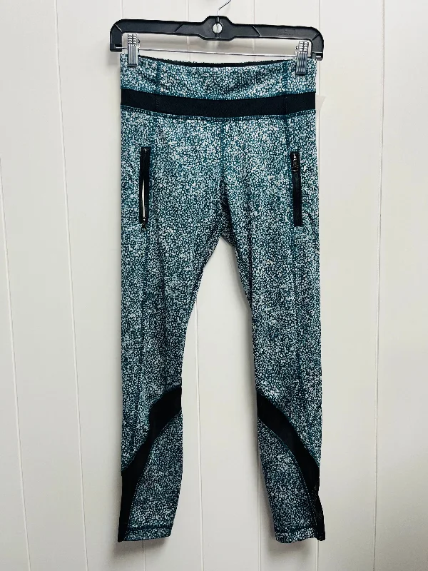 Athletic Leggings By Lululemon In Blue & White, Size: 4