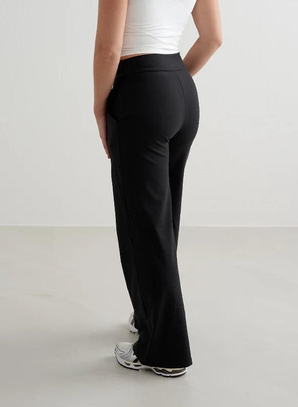 Black Sense Wide Petite Pants