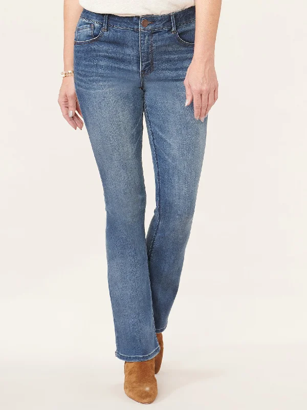 "Ab"solution® 34" Long Inseam High Rise Itty Bitty Bootcut Jeans