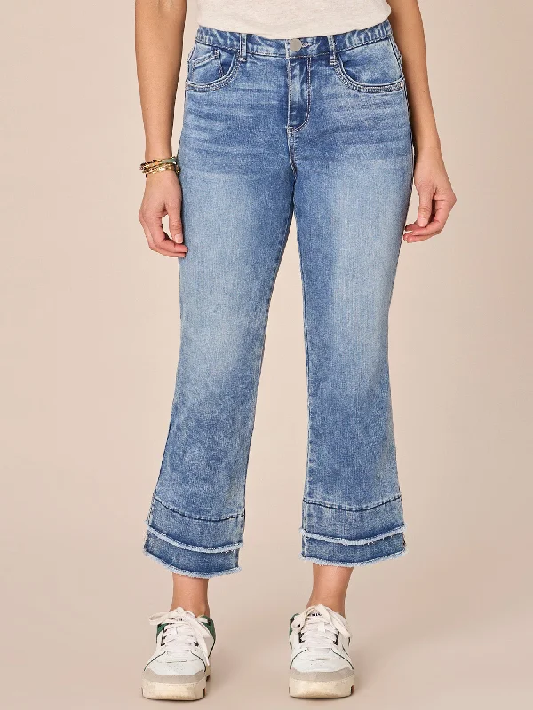 "Ab"solution Mid-Rise Double Layer Kick Flare Jean