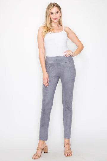 Annelise Suede Pant | Charcoal