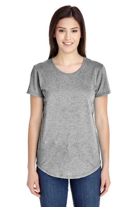 Gildan Womens Short Sleeve Crewneck T-Shirt - Heather Grey - Closeout