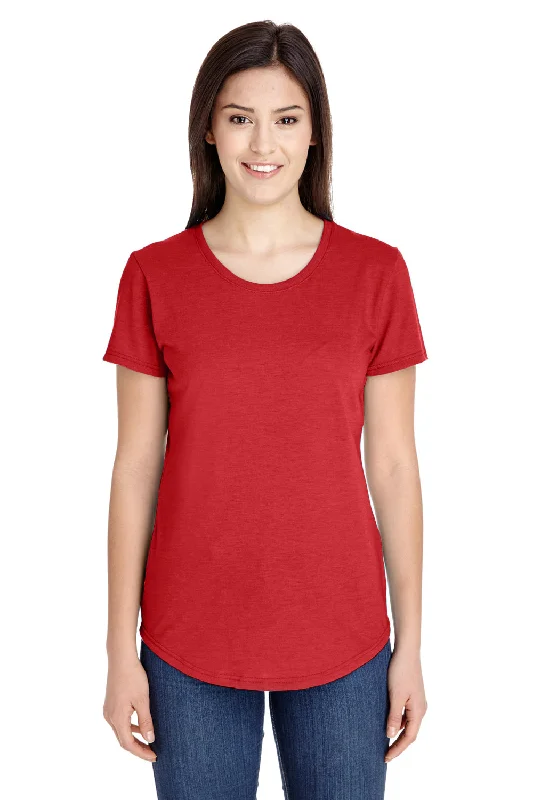 Gildan Womens Short Sleeve Crewneck T-Shirt - Heather Red - Closeout