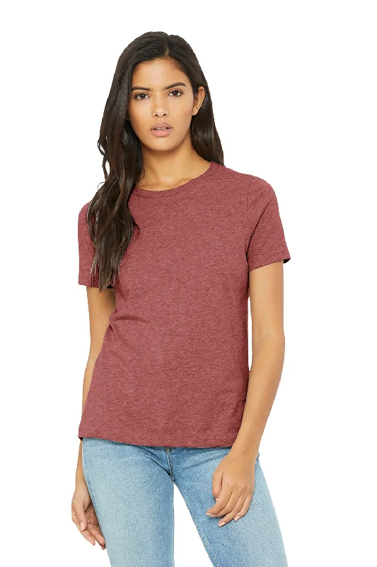 Bella + Canvas Womens CVC Short Sleeve Crewneck T-Shirt - Heather Mauve