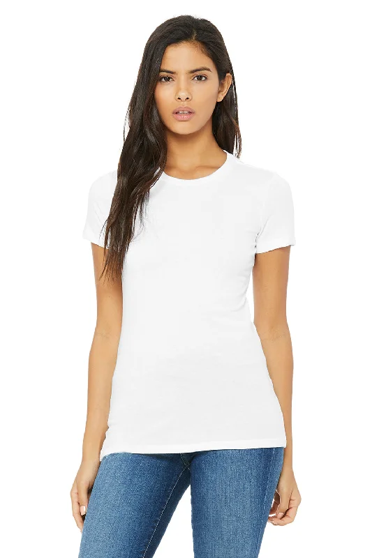 Bella + Canvas Womens The Favorite Short Sleeve Crewneck T-Shirt - Solid White