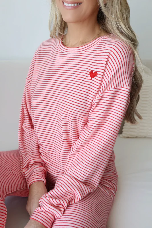 Bisous Stripe Long Sleeve Top