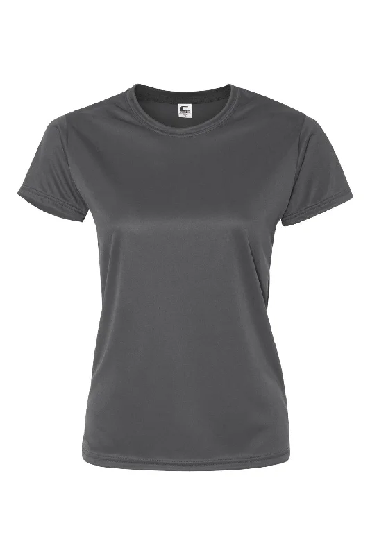 C2 Sport Womens Performance Moisture Wicking Short Sleeve Crewneck T-Shirt - Graphite Grey