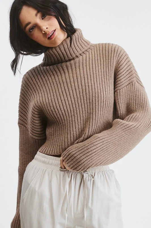 About That Cozy Life Turtleneck Knit Sweater - Large - Final Sale