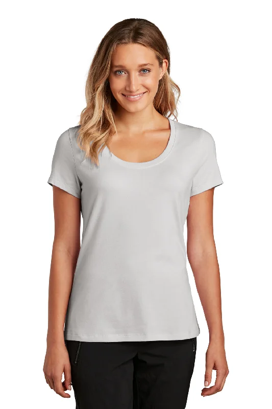 District Womens Flex Short Sleeve Scoop Neck T-Shirt - Silver Grey Mist