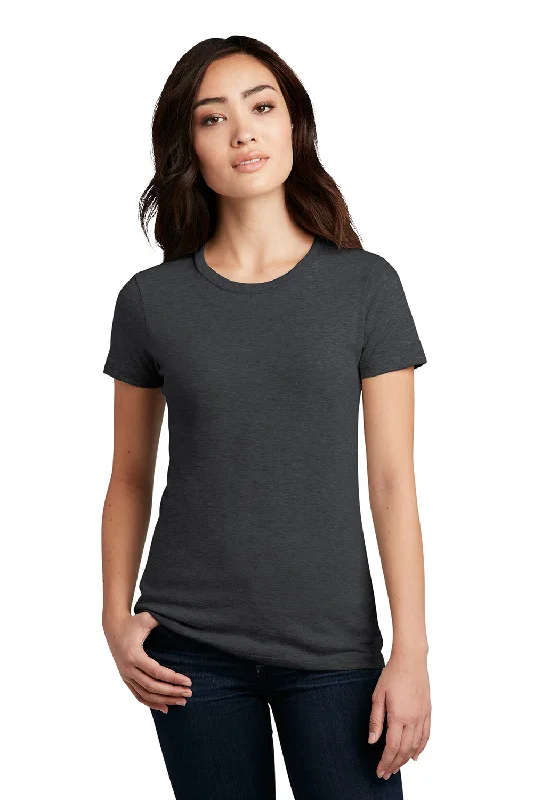 District Womens Perfect Blend Short Sleeve Crewneck T-Shirt - Heather Charcoal Grey