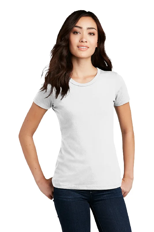 District Womens Perfect Blend Short Sleeve Crewneck T-Shirt - White