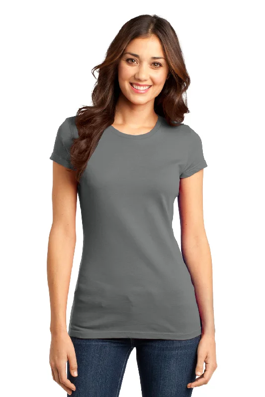 District Womens Very Important Short Sleeve Crewneck T-Shirt - Grey - Closeout