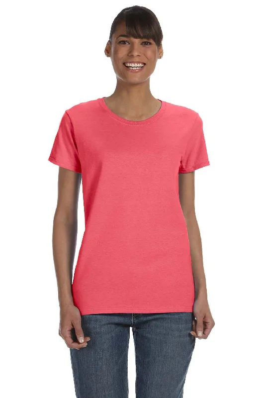 Gildan Womens Short Sleeve Crewneck T-Shirt - Coral Silk