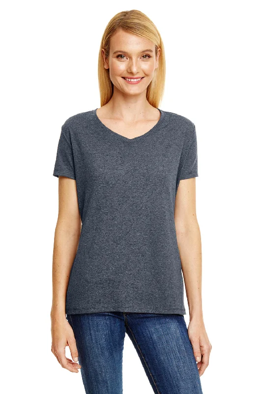 Hanes Womens X-Temp FreshIQ Moisture Wicking Short Sleeve V-Neck T-Shirt - Slate Grey