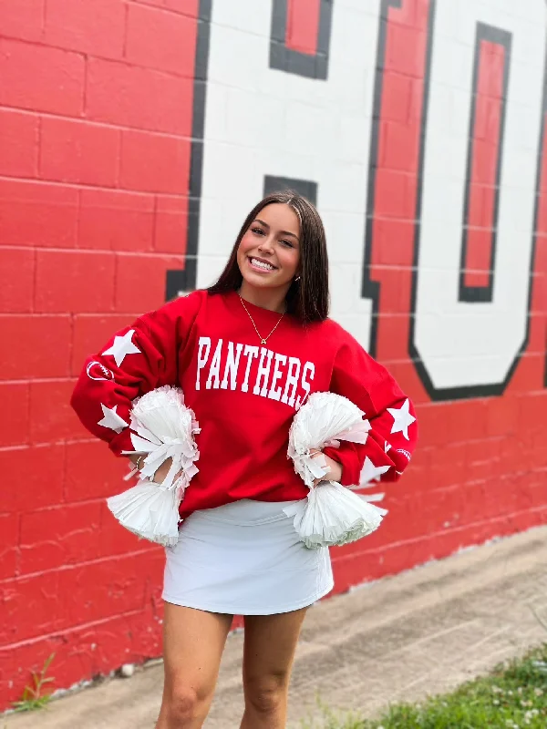 High School Glitter Sweatshirt- Panthers(FINAL SALE)